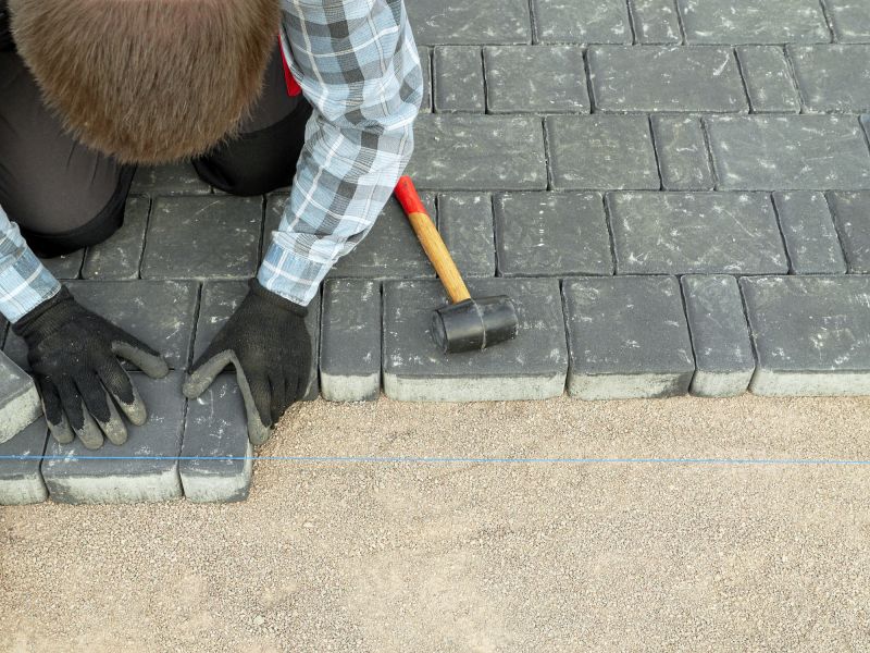 Professional Pavers at Work